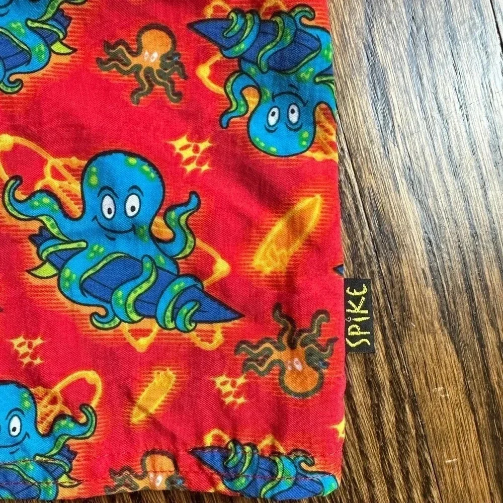 Jack and Spike Boys’ Red Octopus Print Swim Trunks Size 2T